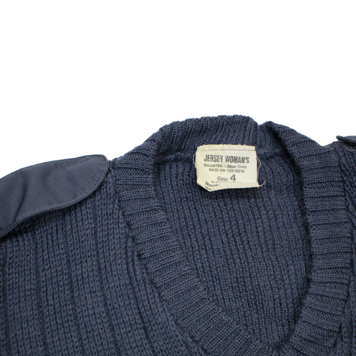 British Women's RAF Blue Grey Commando Sweater