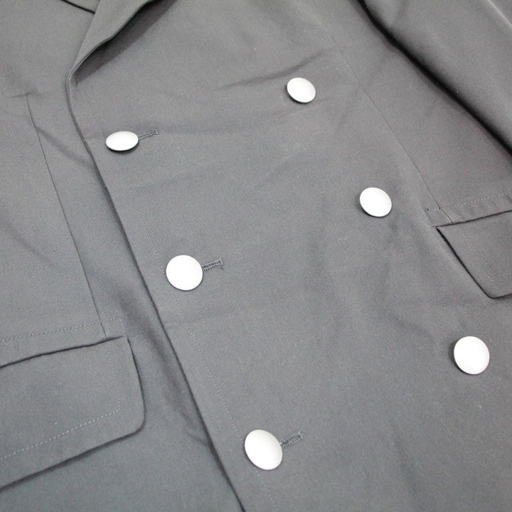 German Grey Trench Coat W/ Silver Pebbled Buttons