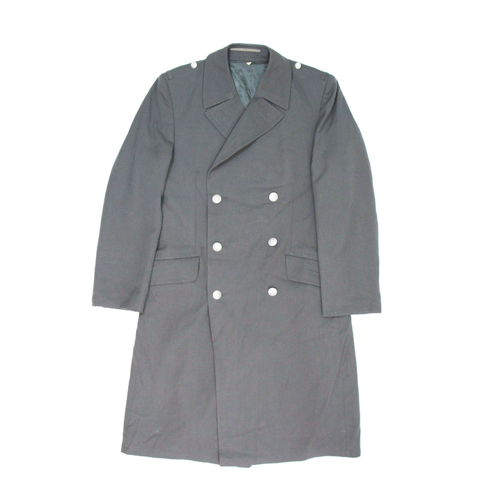 German Grey Trench Coat W/ Silver Pebbled Buttons