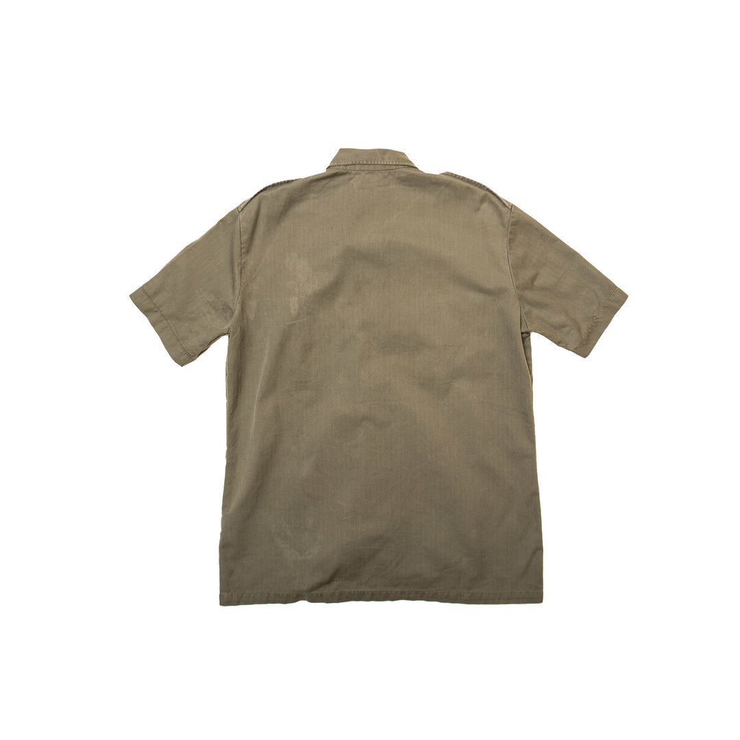 French Herringbone Short Sleeve Shirt