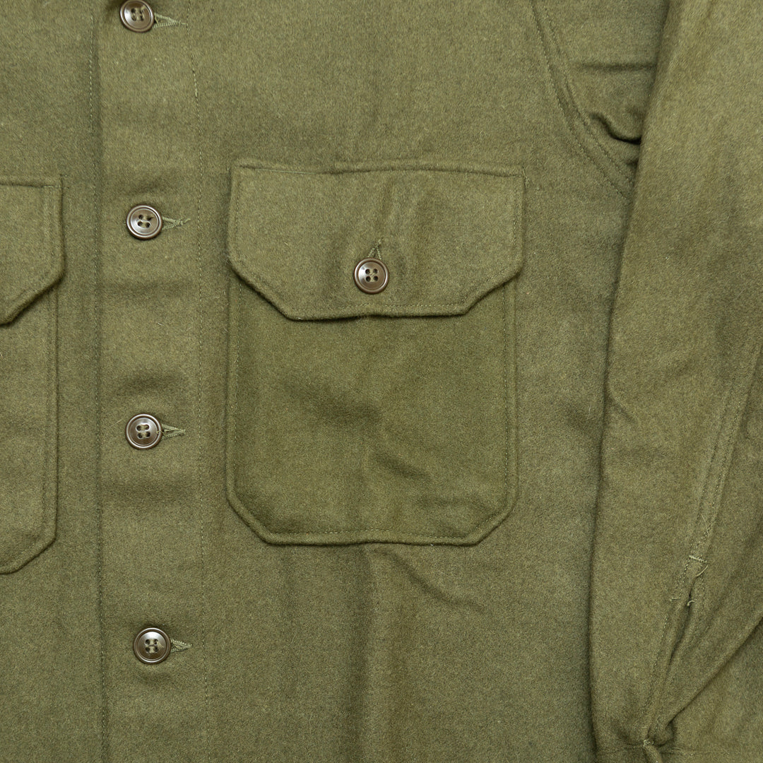 Olive Green-108 Wool Field Shirt