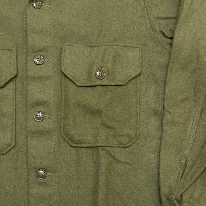 Olive Green-108 Wool Field Shirt