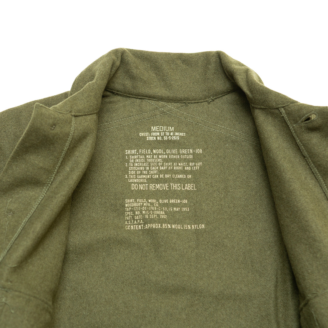 Olive Green-108 Wool Field Shirt