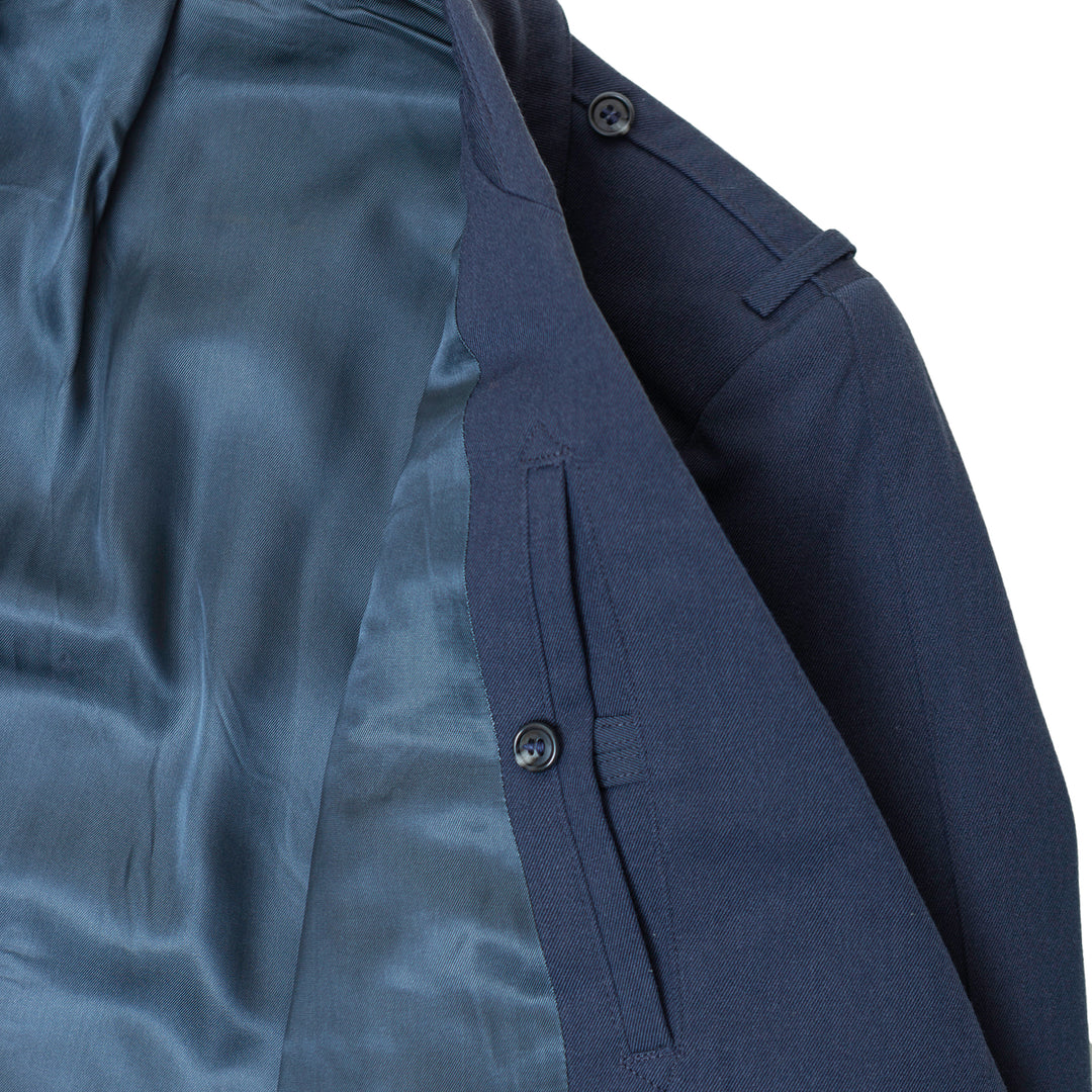 German Dusty Blue Trench Coat