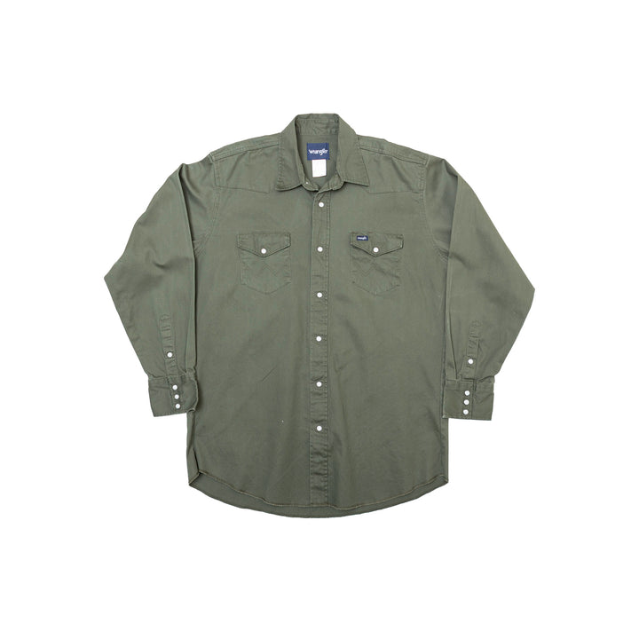 Wrangler Pearl Snap Green Shirt