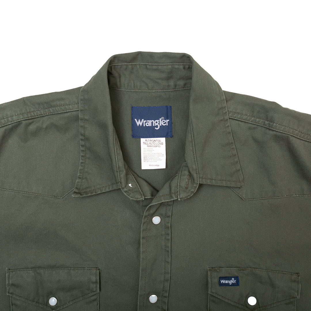 Wrangler Pearl Snap Green Shirt