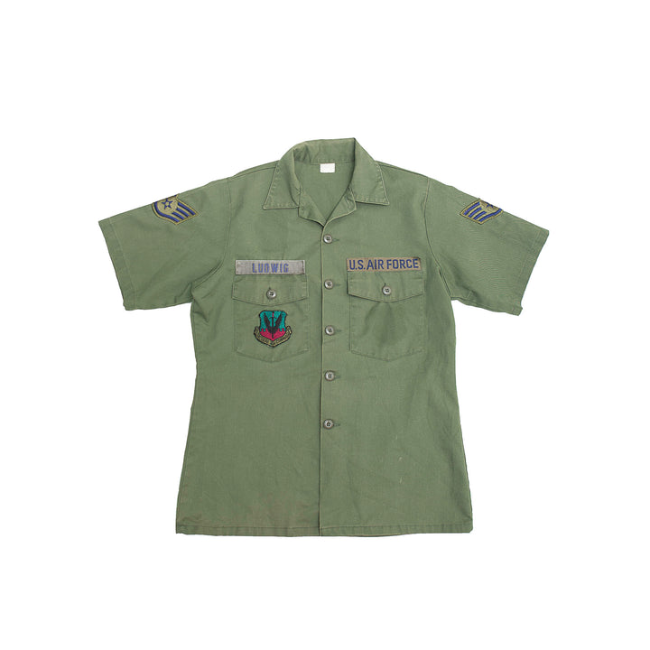 US Military OG 507 Fatigue Shirt Short Sleeve with Patches