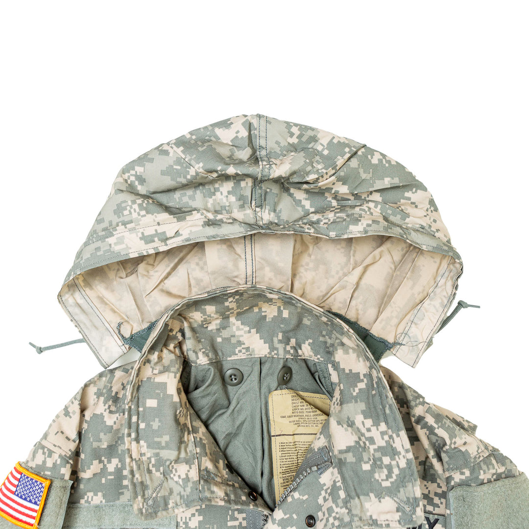 Waterproof Hooded Jacket w/ Velcro on Sleeves Digital Camo