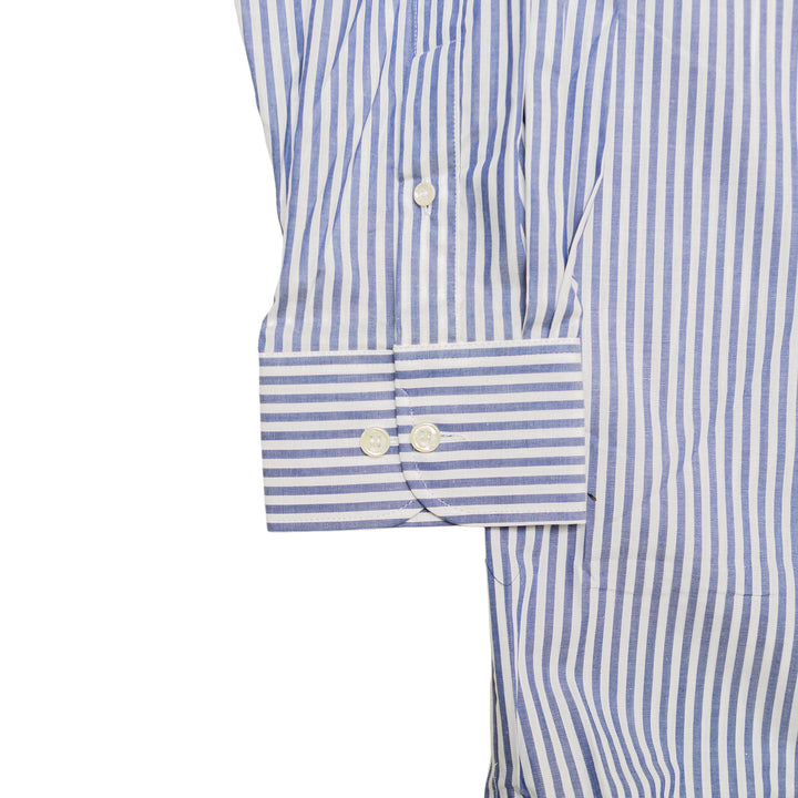 Inter Shirt Blue Striped Button Up