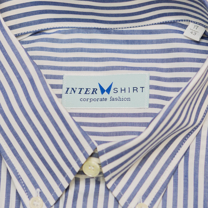 Inter Shirt Blue Striped Button Up