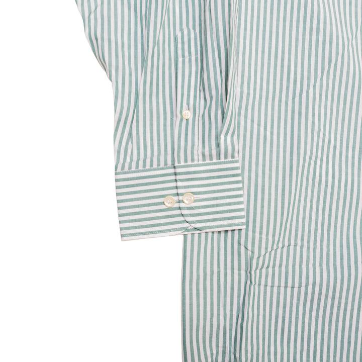 Inter Shirt Green Striped Button Down
