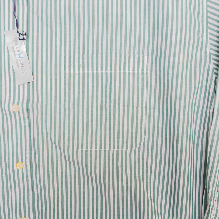 Inter Shirt Green Striped Button Down