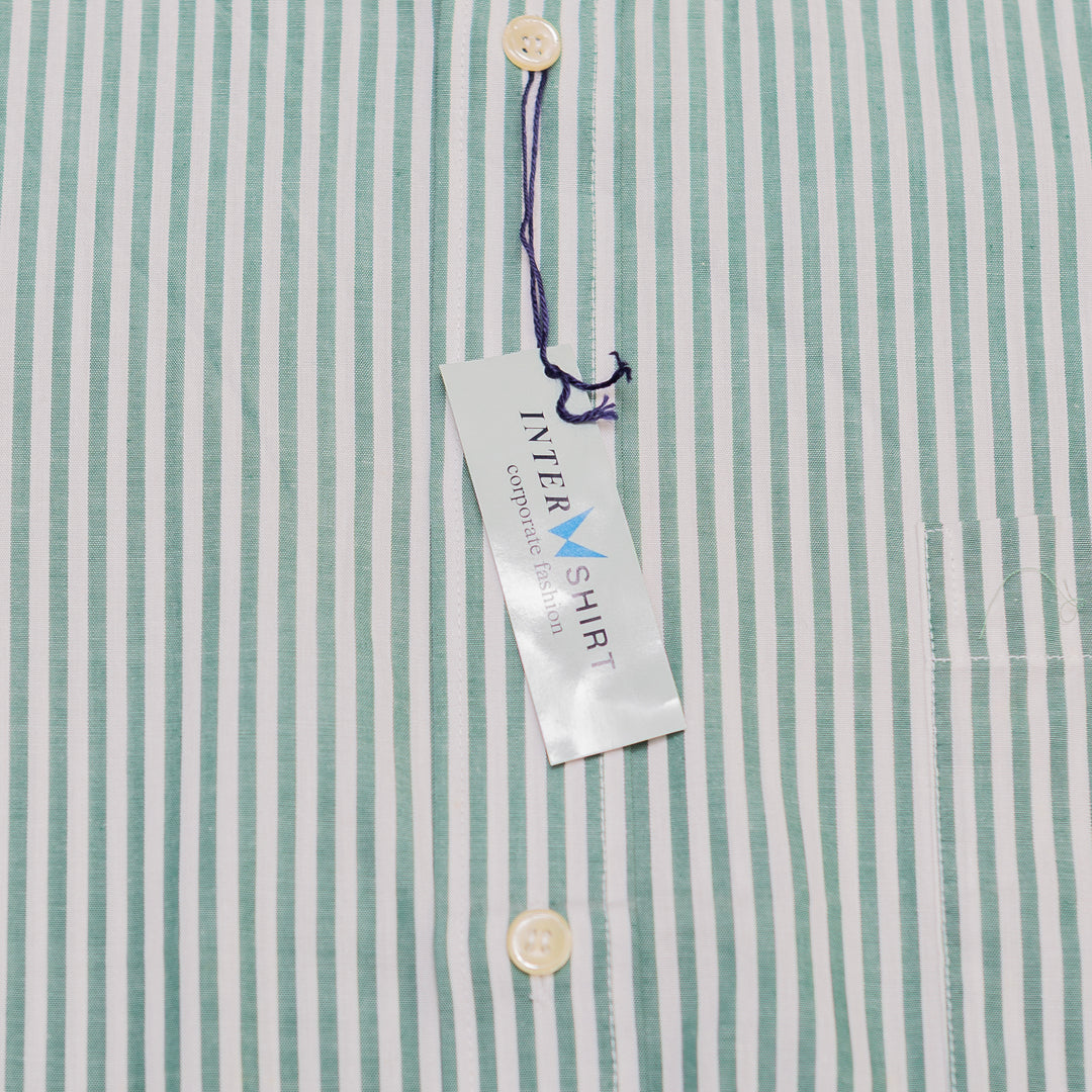 Inter Shirt Green Striped Button Down