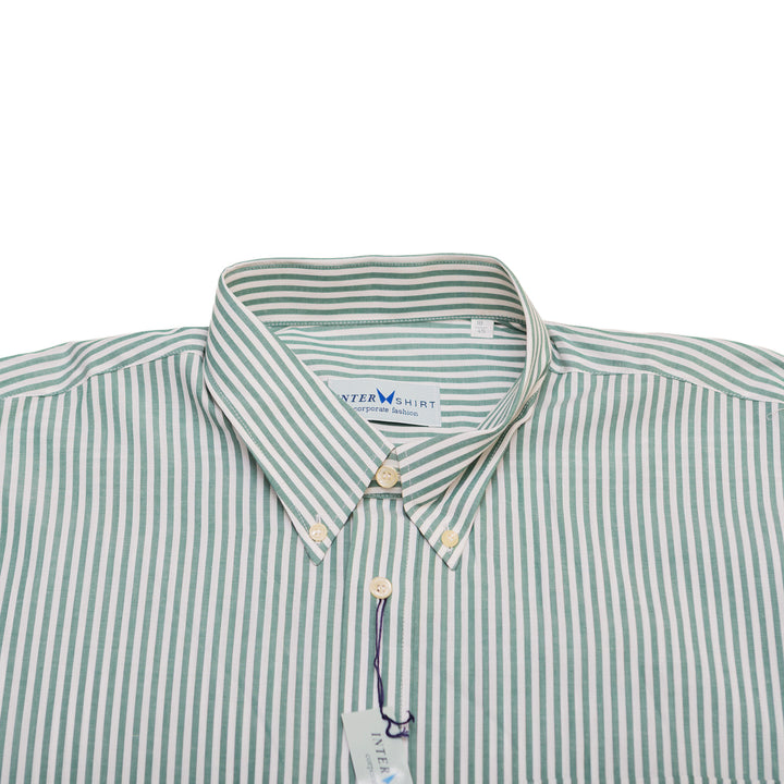 Inter Shirt Green Striped Button Down