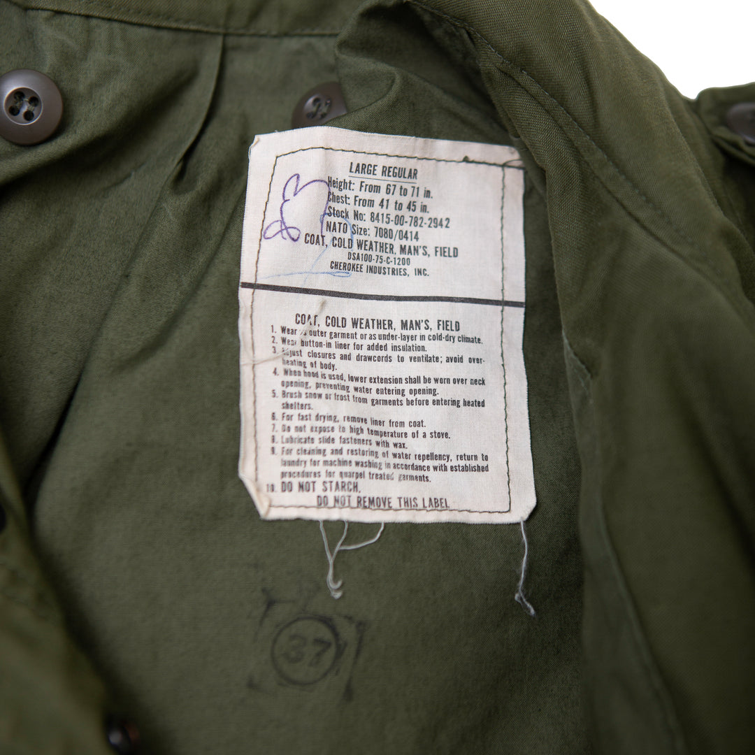 US Military M/65 Olive Green Field Jacket with Liner