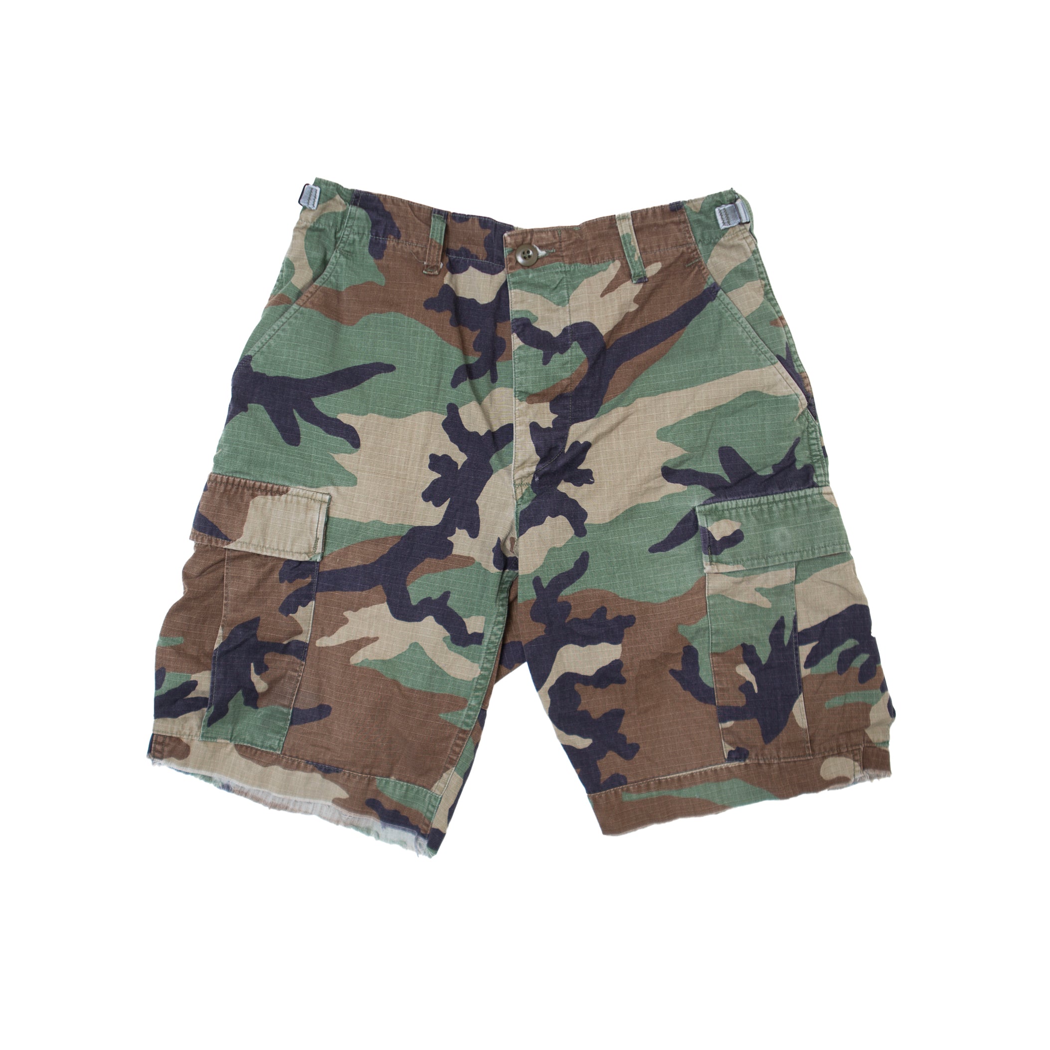 Camo cut off shorts on sale