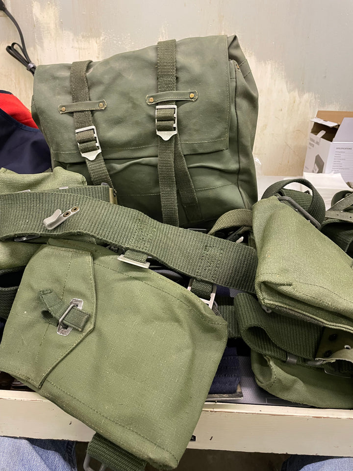 Swedish Canvas Battle Pack with Belt, Harness, and Pouches