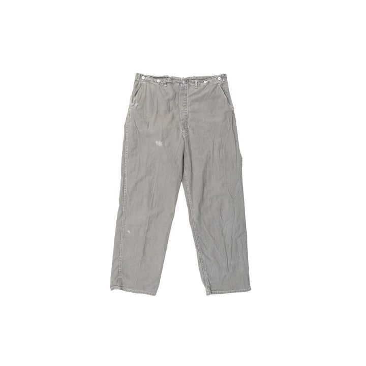 Grey Vintage Buckle Back Pants