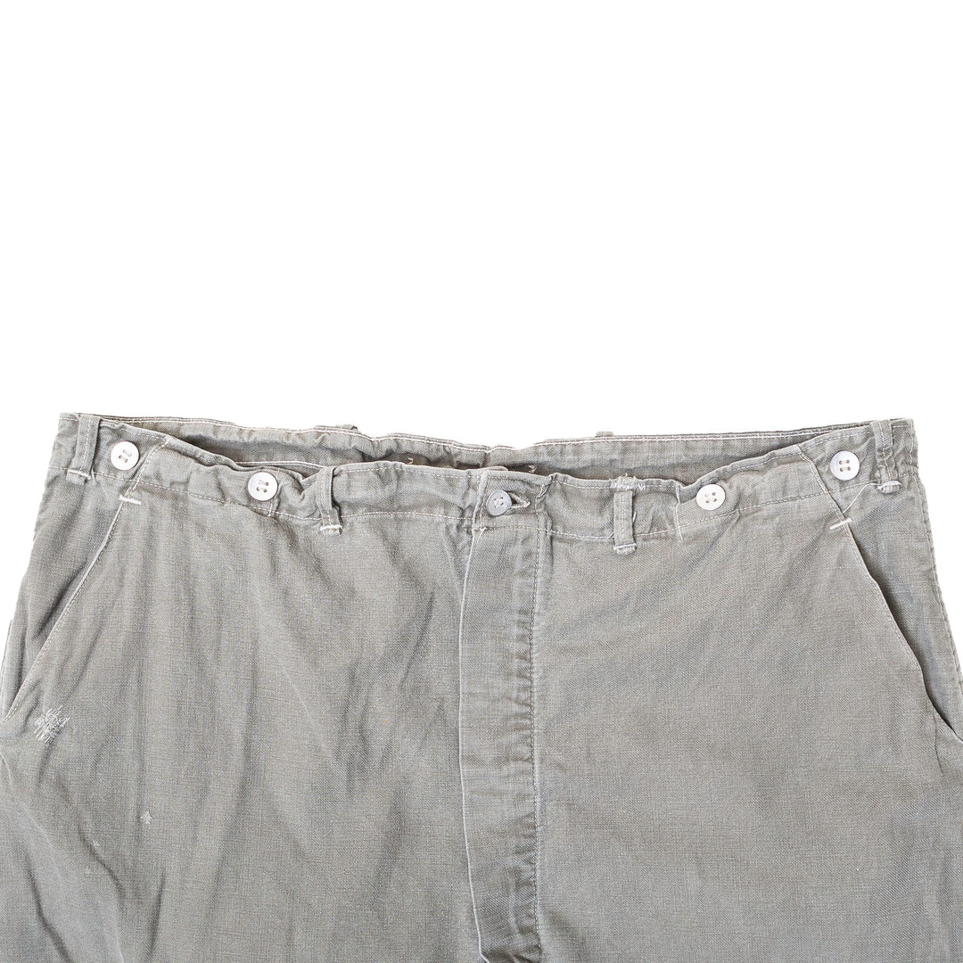 Grey Vintage Buckle Back Pants