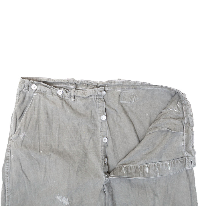 Grey Vintage Buckle Back Pants