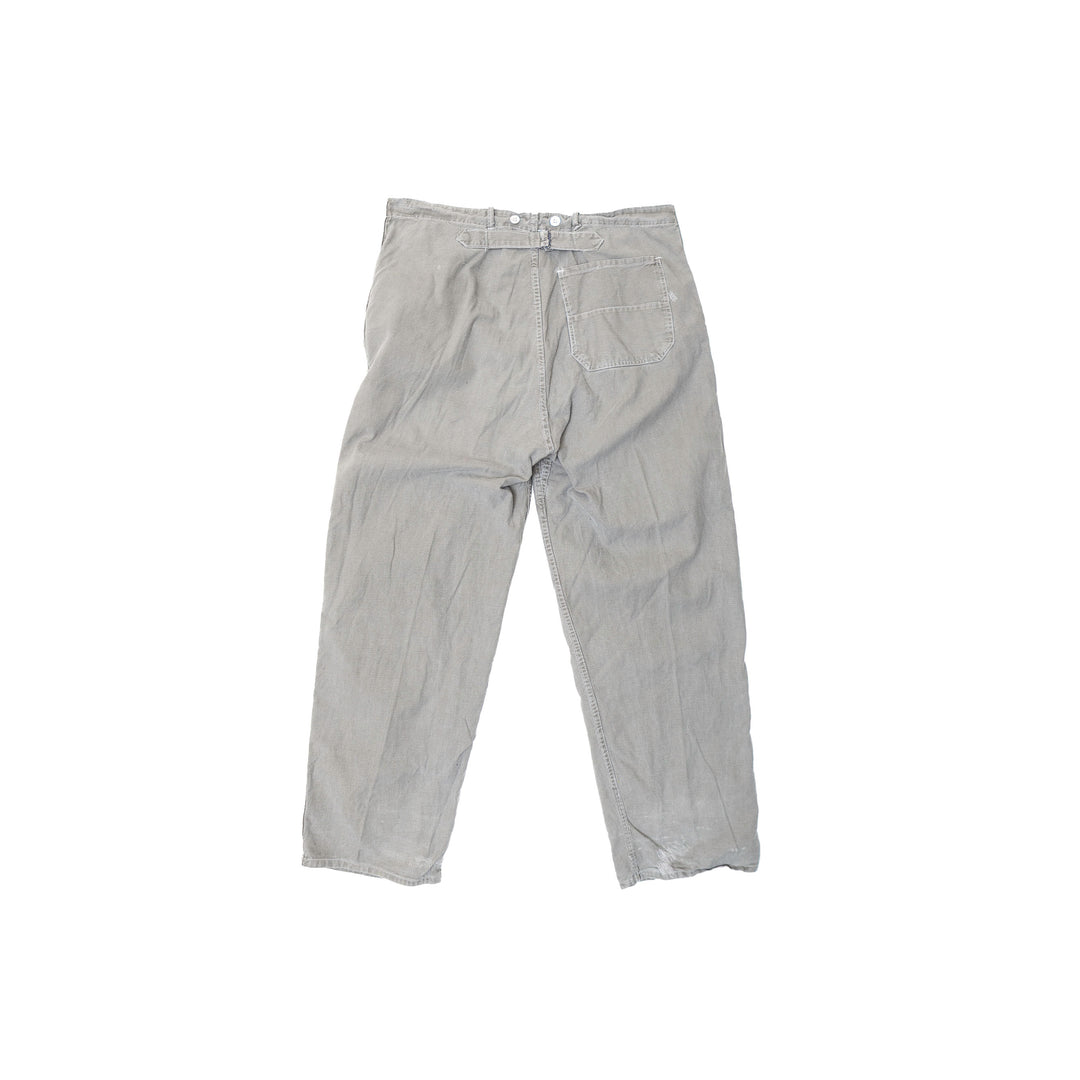 Grey Vintage Buckle Back Pants