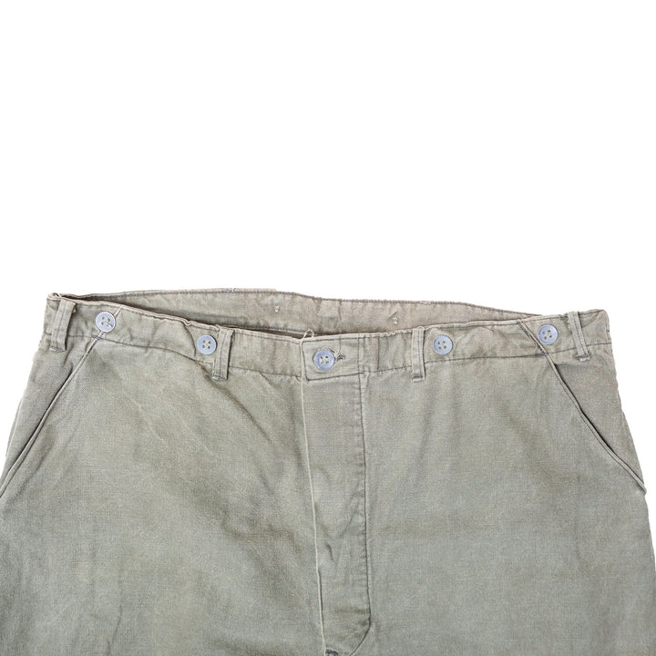 Olive Green Vintage Buckle Back Pants