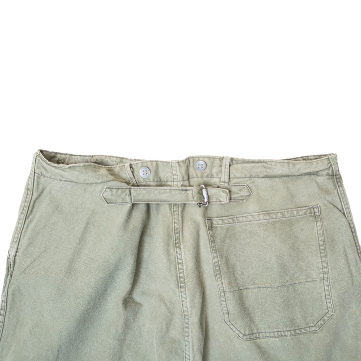 Olive Green Vintage Buckle Back Pants