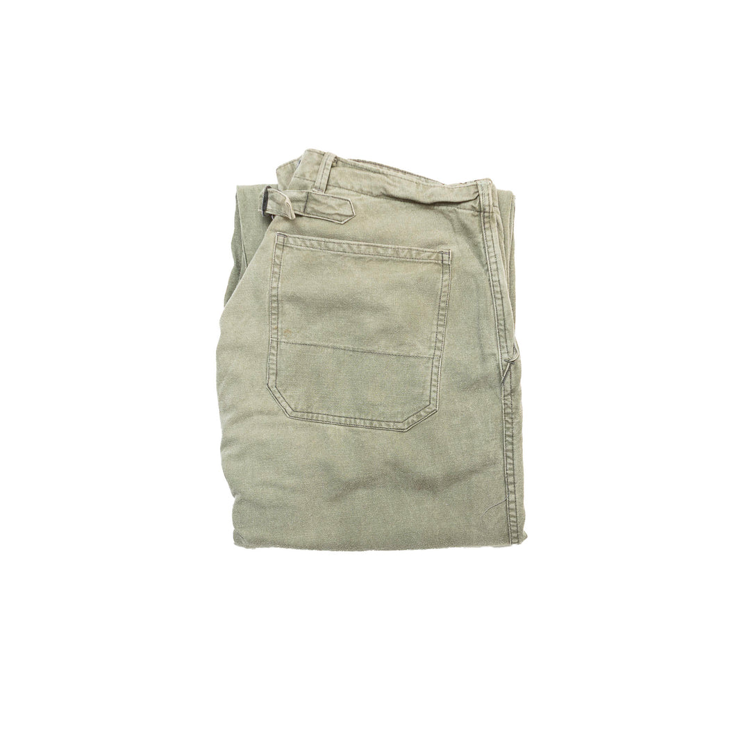 Olive Green Vintage Buckle Back Pants
