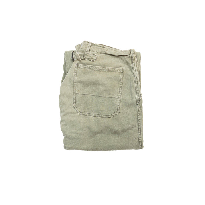Olive Green Vintage Buckle Back Pants