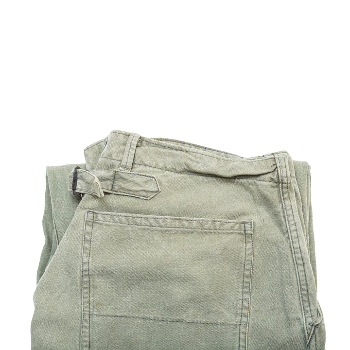 Olive Green Vintage Buckle Back Pants
