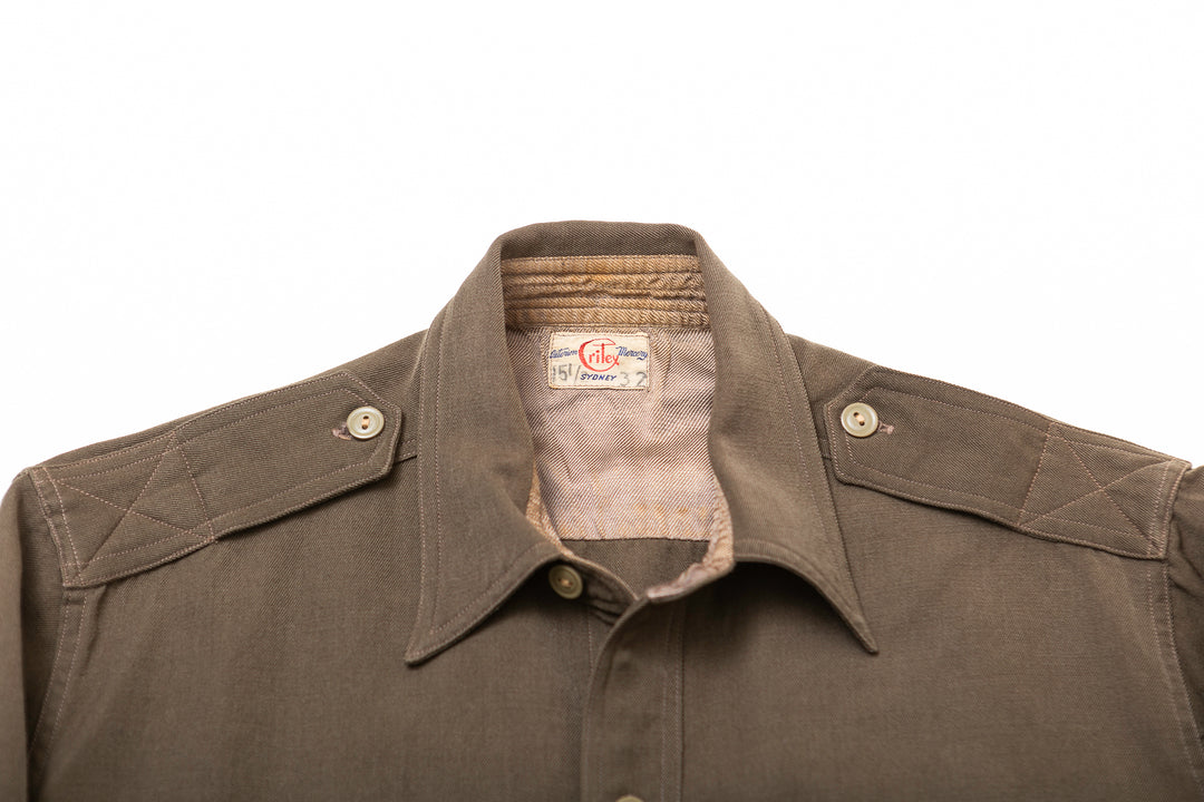 "Critex" Olive Button Down Shirt