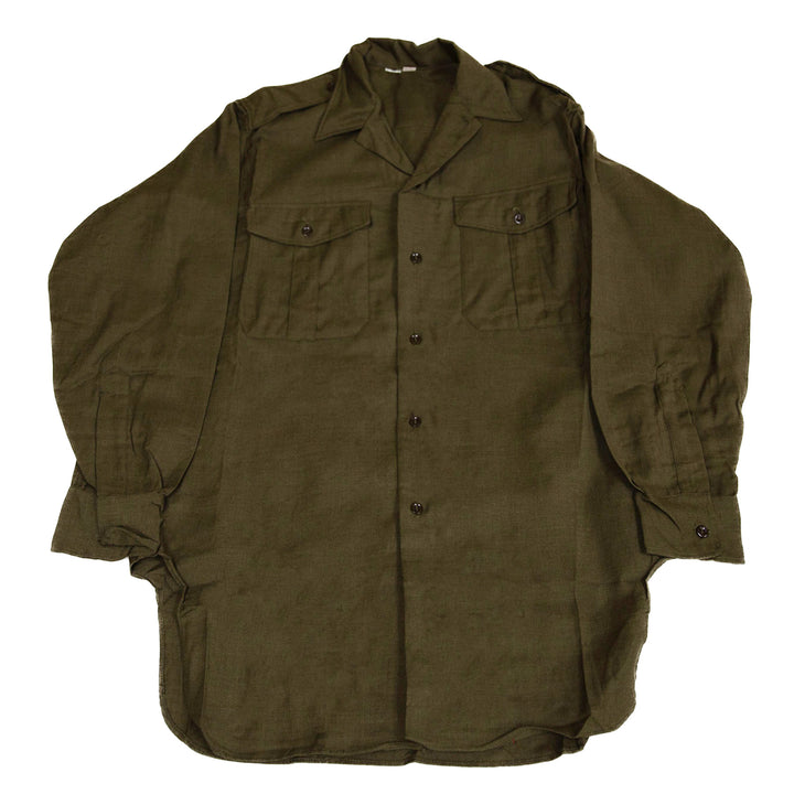 French WWII Era Long Sleeve Wool Shirt