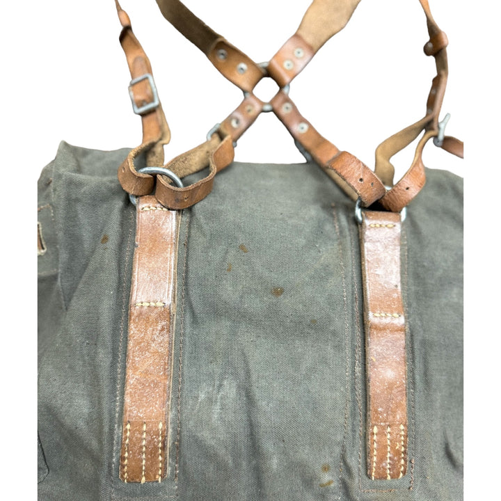 Canvas with Leather Trim Vintage Back Pack