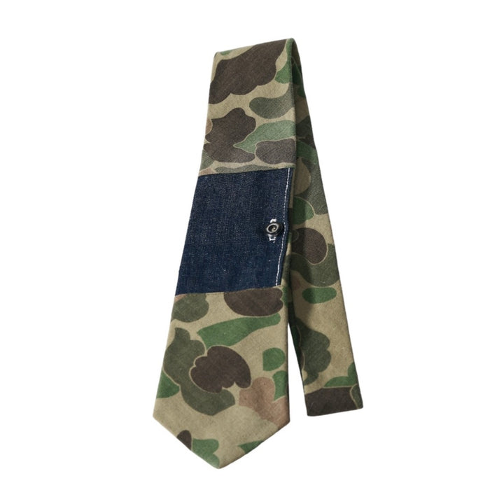 Camo / Denim Button Pocket Tie