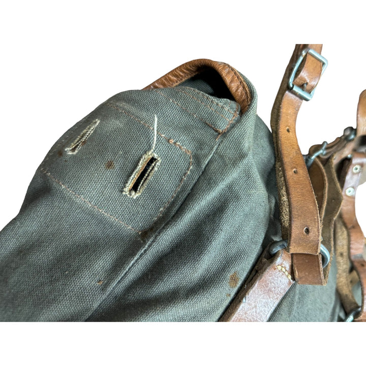 Canvas with Leather Trim Vintage Back Pack