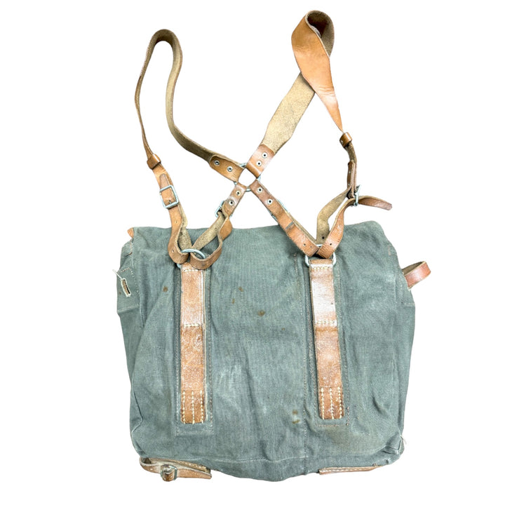 Canvas with Leather Trim Vintage Back Pack