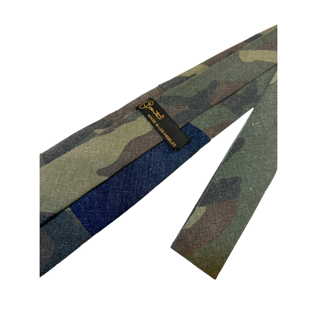 Camo / Denim Button Pocket Tie