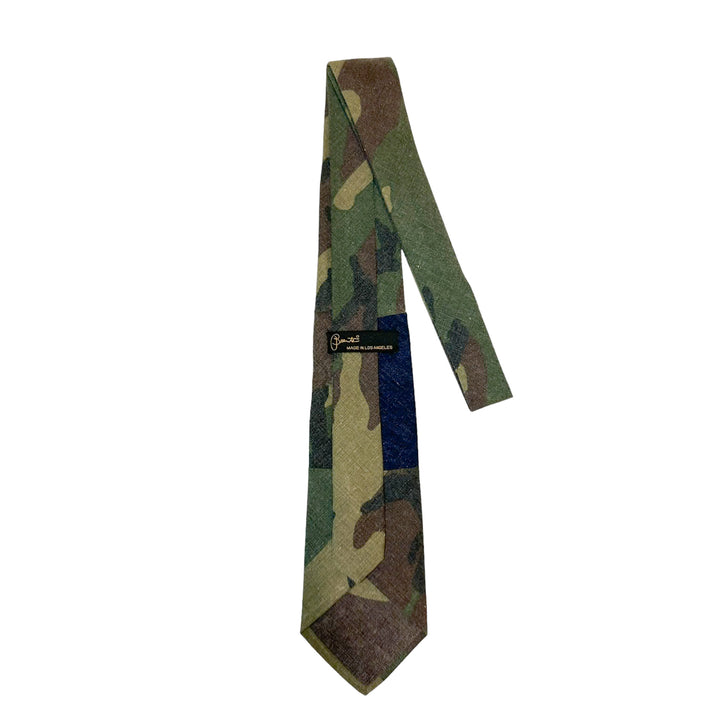 Camo / Denim Button Pocket Tie