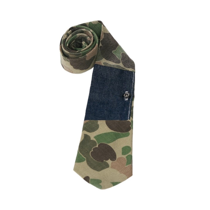 Camo / Denim Button Pocket Tie