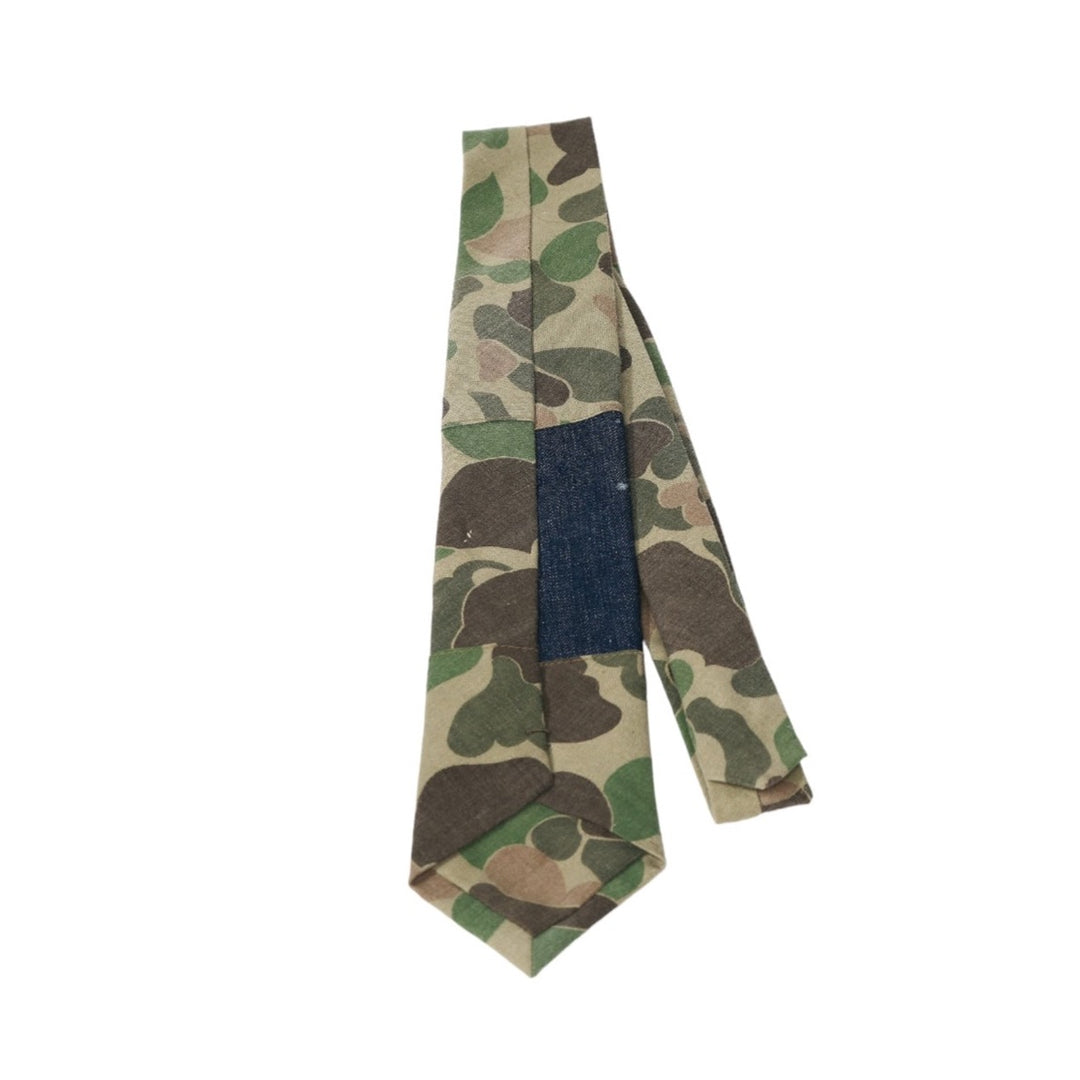 Camo / Denim Button Pocket Tie