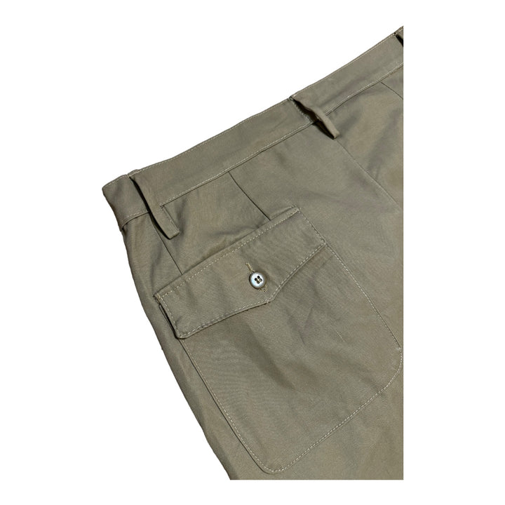 Italian Zipper Fly Khaki Short