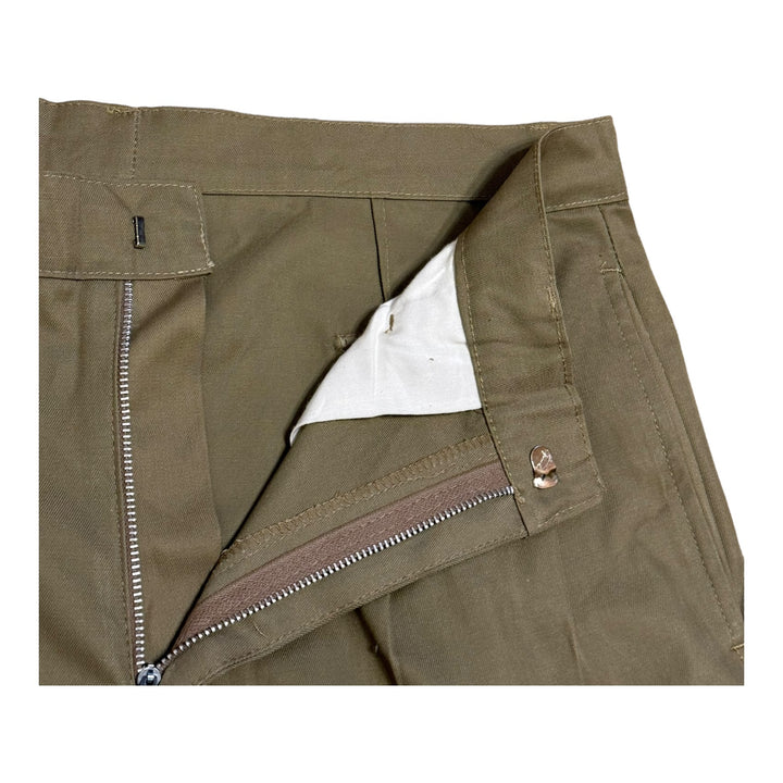 Italian Zipper Fly Khaki Short