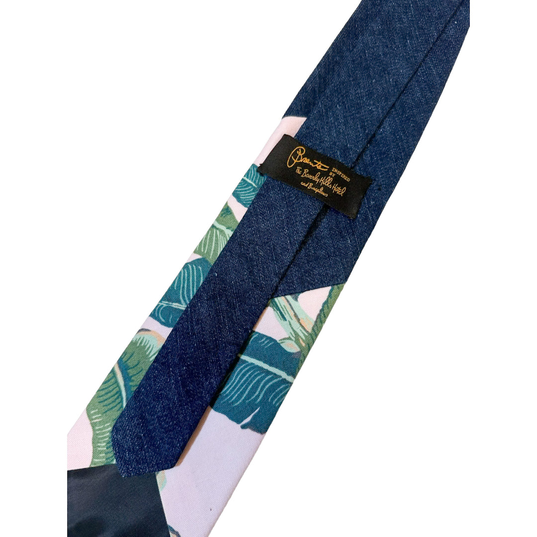 Denim / Flamingo Floral Tie