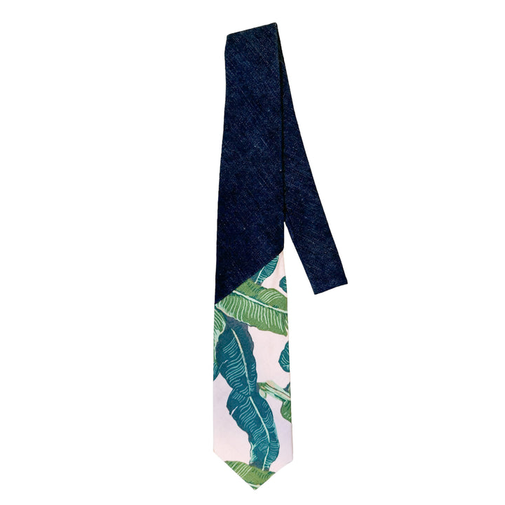 Denim / Flamingo Floral Tie