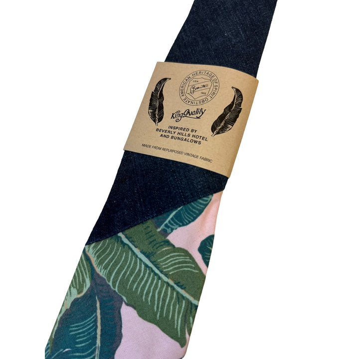 Denim / Flamingo Floral Tie