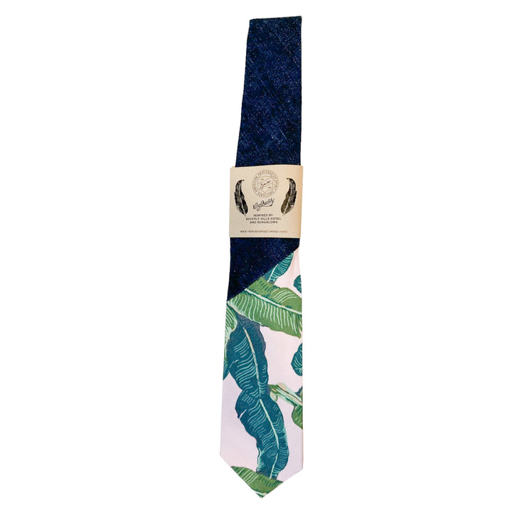 Denim / Flamingo Floral Tie