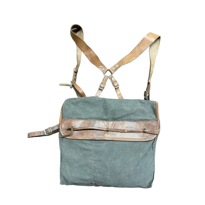 Canvas with Leather Trim Vintage Back Pack