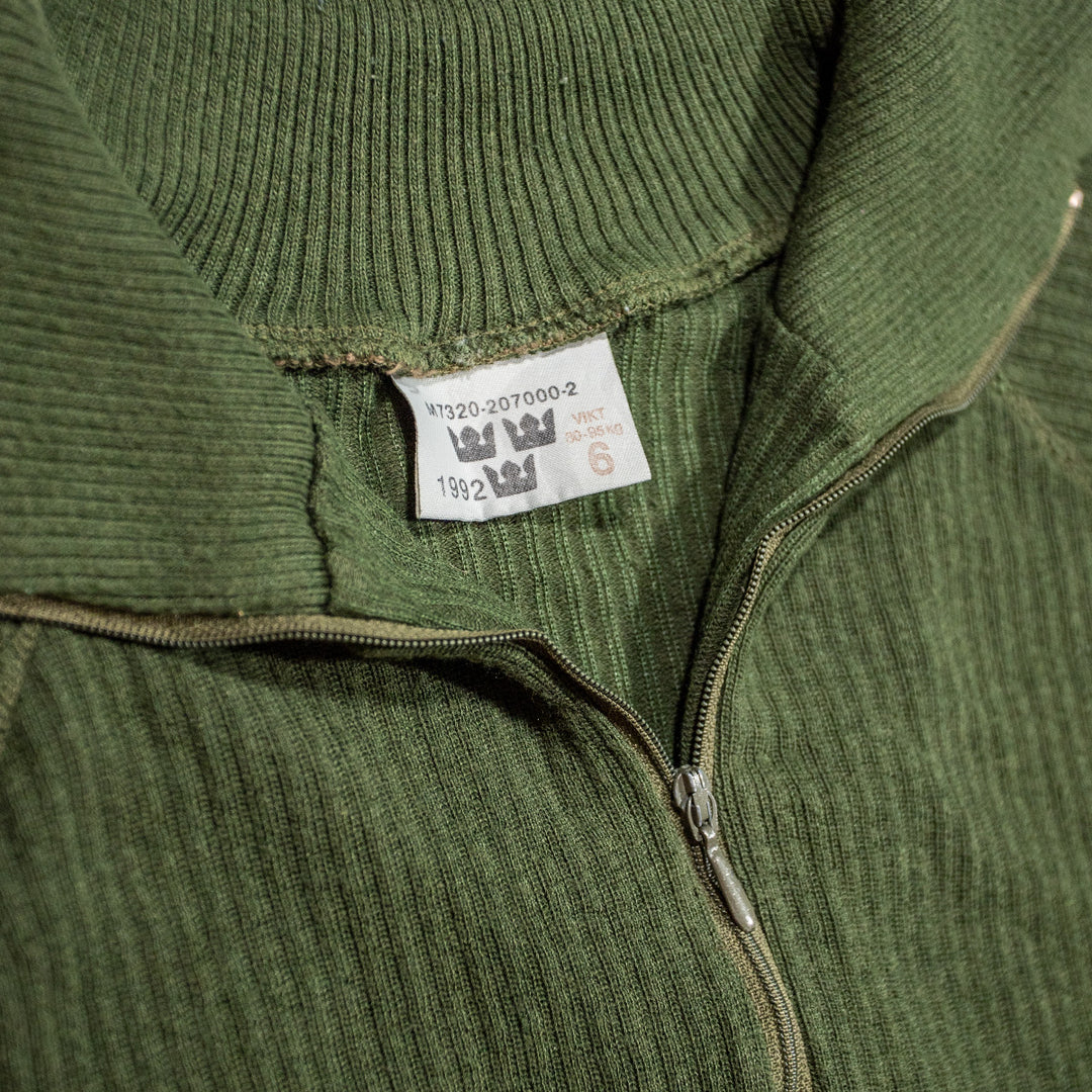 French Tricot 1/4 Zip Shirt- Green