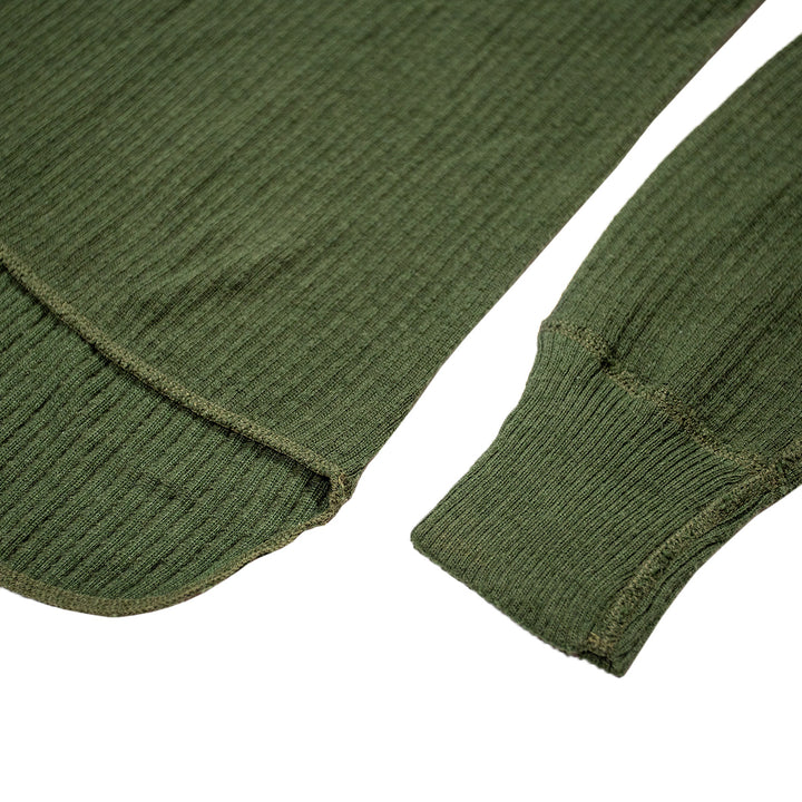 French Tricot 1/4 Zip Shirt- Green