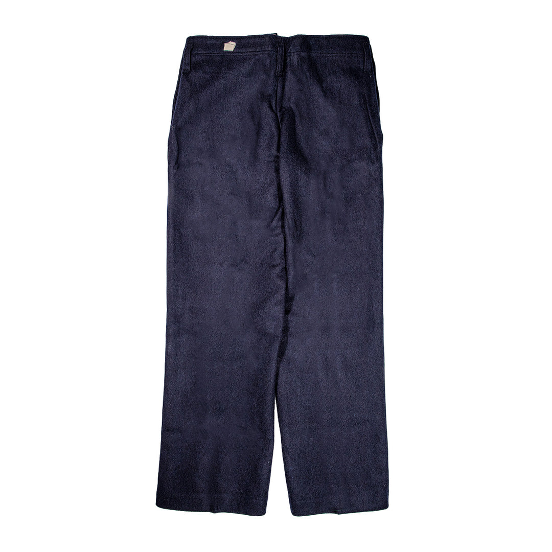 French Drop Front Blue Wool Sailor Pants